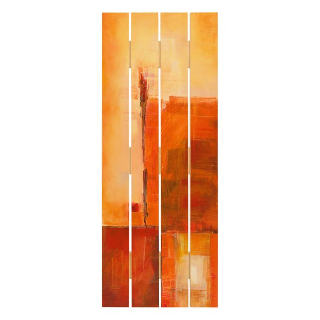 Wood prints Abstract Orange Brown