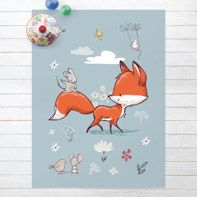 outdoor mat Fox And Mouse Travelling