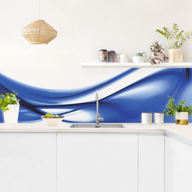 Kitchen splashback abstract Blue Touch