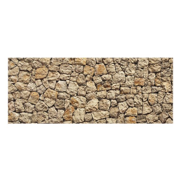 Glass splashback Old Wall Of Paving Stone