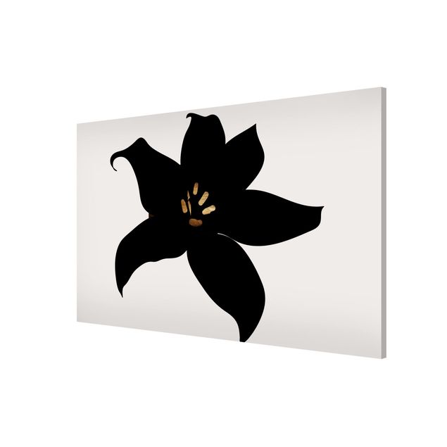 Prints fishes Graphical Plant World - Orchid Black And Gold