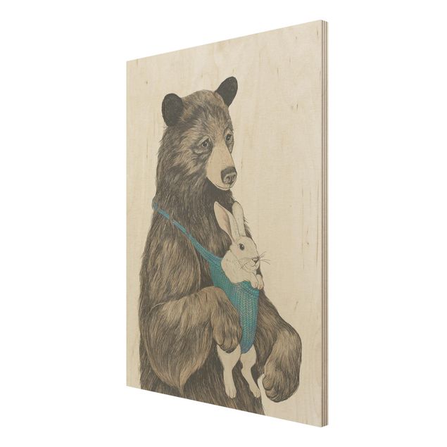 Laura Graves Art Illustration Bear And Bunny Baby