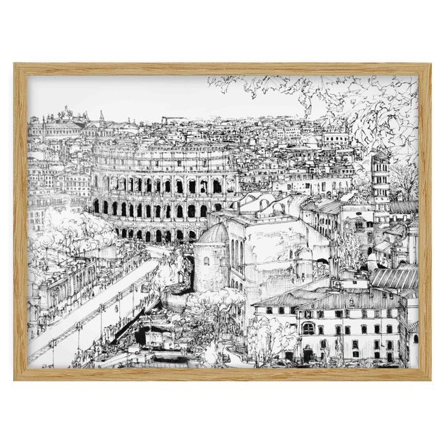 Skyline prints City Study - Rome