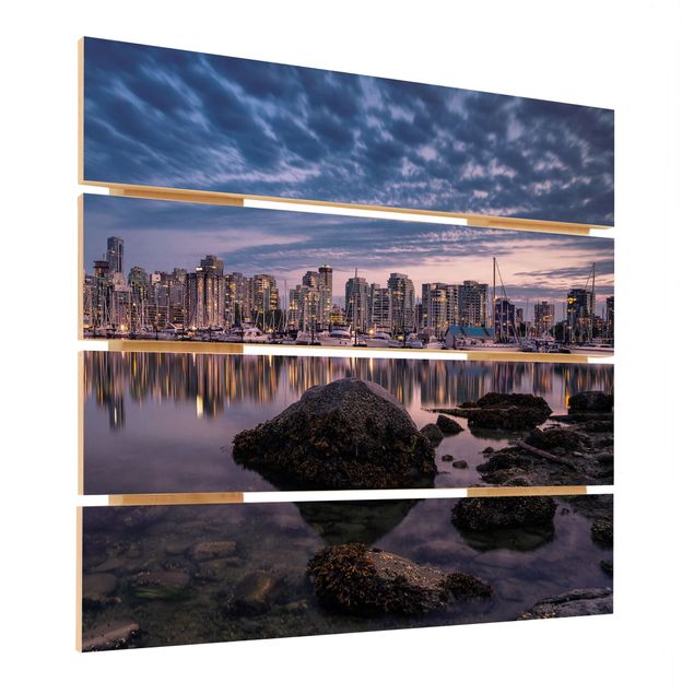 Print on wood - Vancouver At Sunset