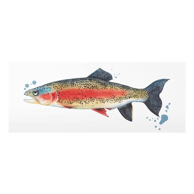 Glass Splashback - Color Catch - Trout - Panoramic