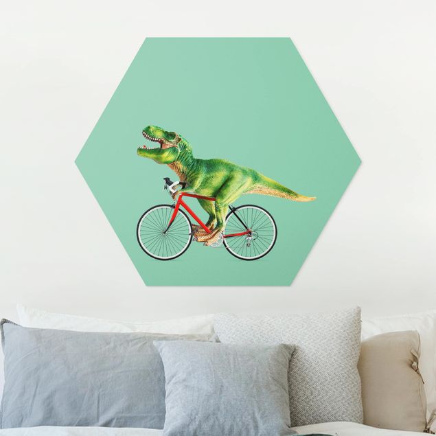 Kitchen Dinosaur With Bicycle