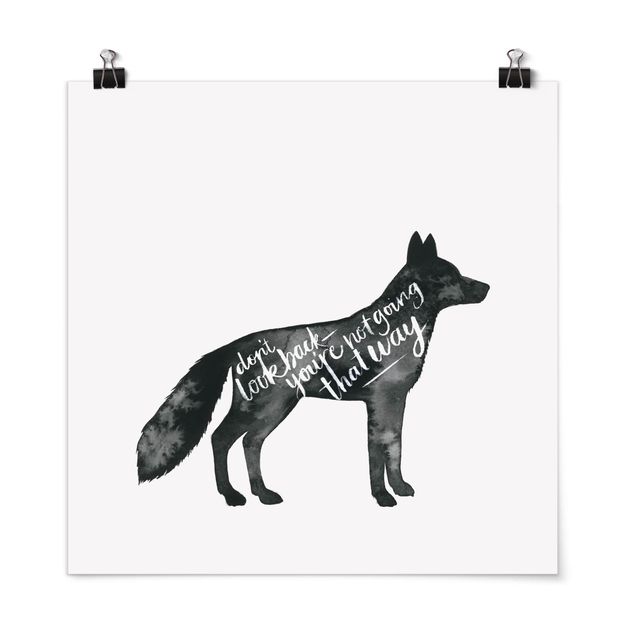 Quote wall art Animals With Wisdom - Fox