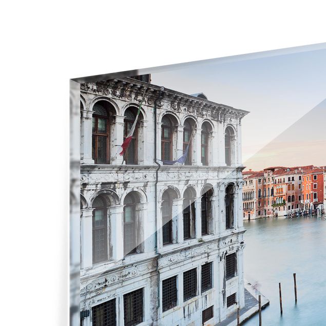 Glass Splashback - Grand Canal View From The Rialto Bridge Venice - Panoramic