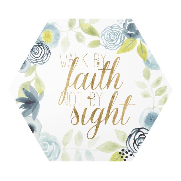 Forex photo prints Garland With Saying - Faith