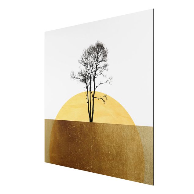 Art prints Golden Sun With Tree