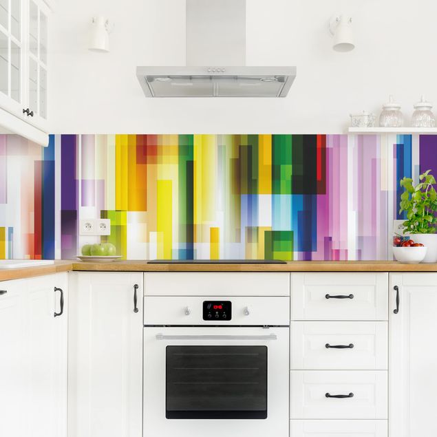 Kitchen splashback patterns Rainbow Cubes