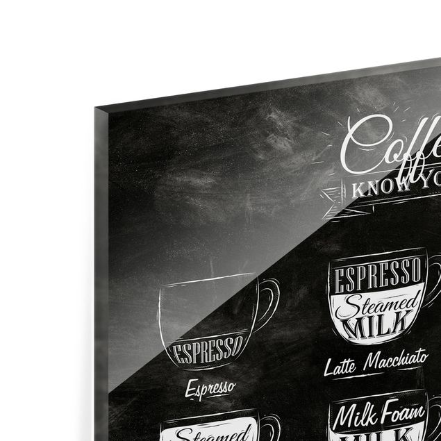 Glass Splashback - Coffees chalkboard - Landscape 2:3