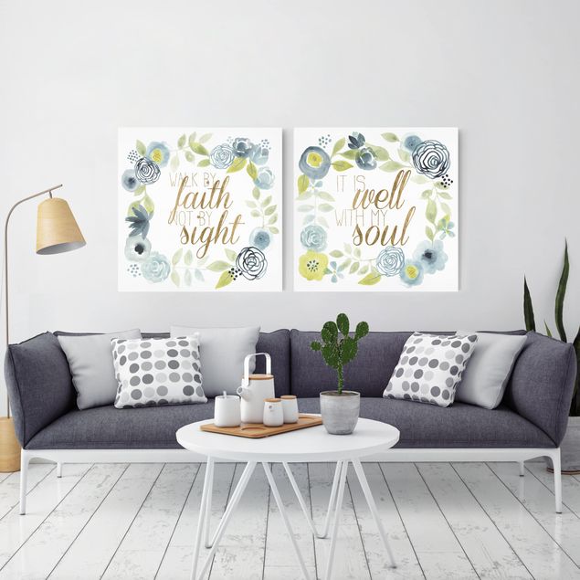 Contemporary art prints Garland With Saying I Set