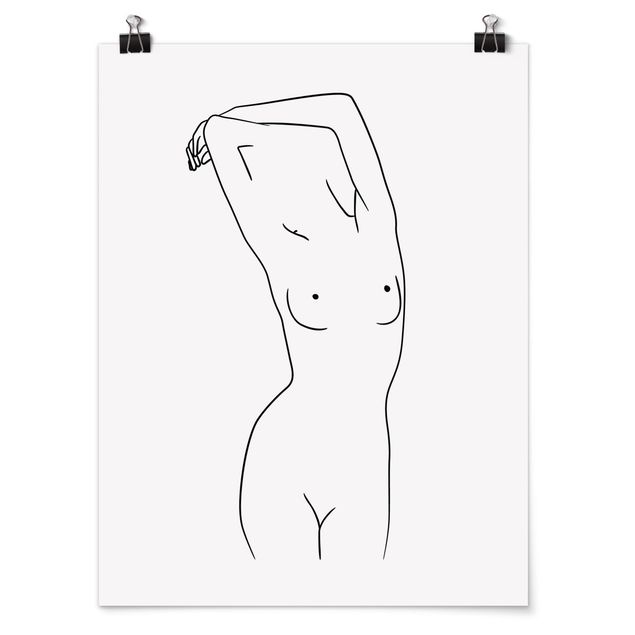Art posters Line Art Nude Black And White