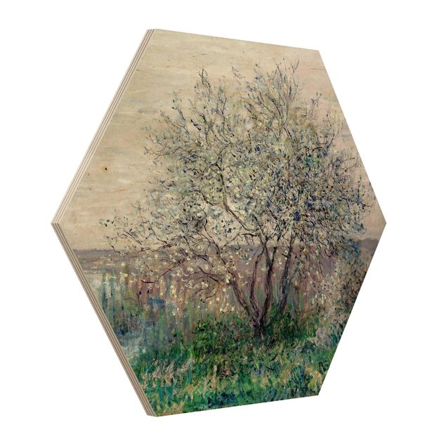 Wood prints landscape Claude Monet - Spring in Vétheuil
