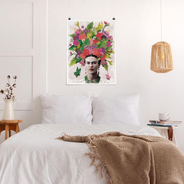 Art prints Frida Kahlo - Flower Portrait
