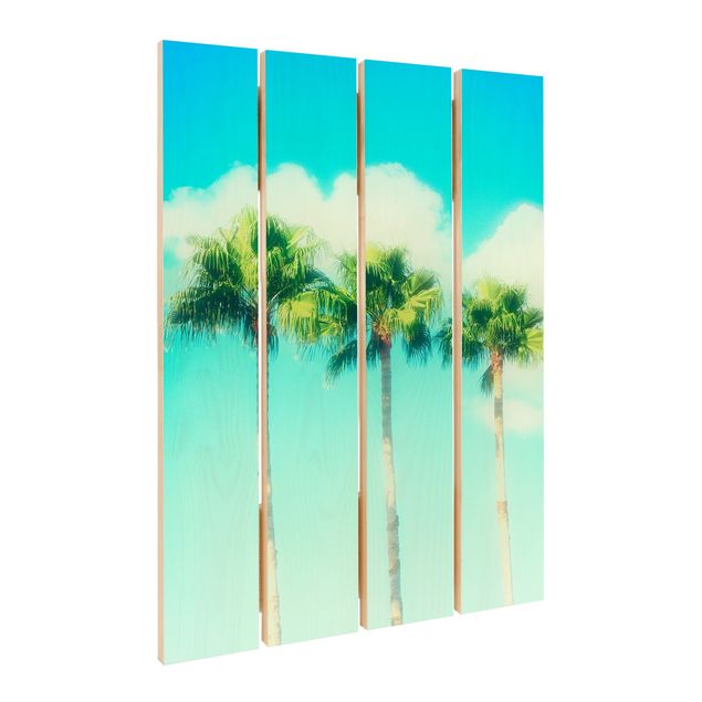 Prints Palm Trees Against Blue Sky