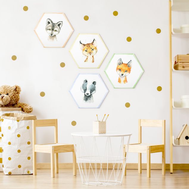 Child wall art Watercolour Forest Animals Set IV