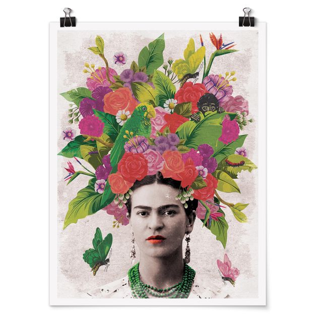 Art posters Frida Kahlo - Flower Portrait