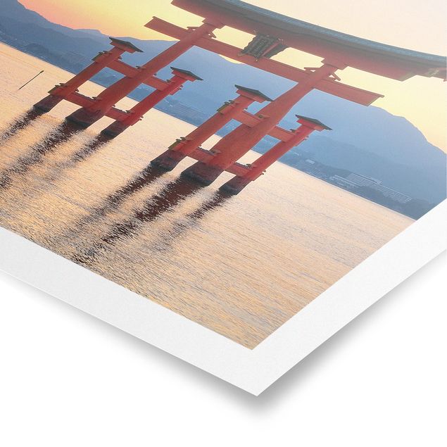 Asian prints Torii At Itsukushima