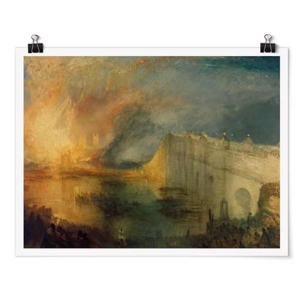 Romanticism style William Turner - The Burning Of The Houses Of Lords And Commons