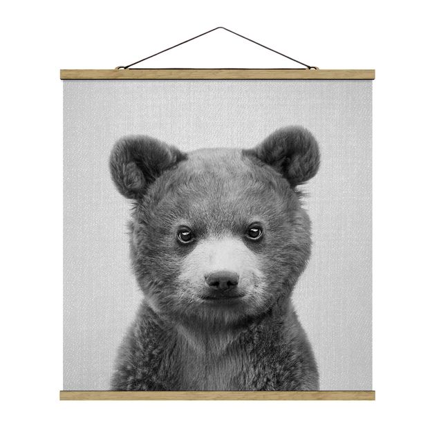 Contemporary art prints Baby Bear Bruno Black And White