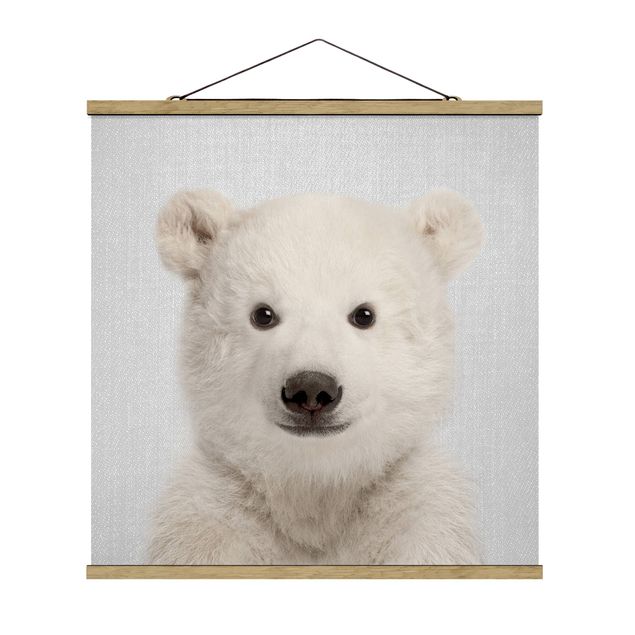 Posters black and white Baby Polar Bear Emil