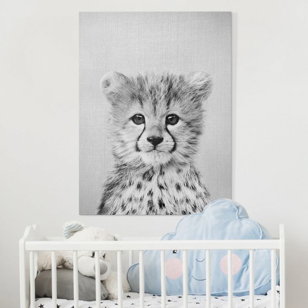 Nursery decoration Baby Cheetah Gino Black And White