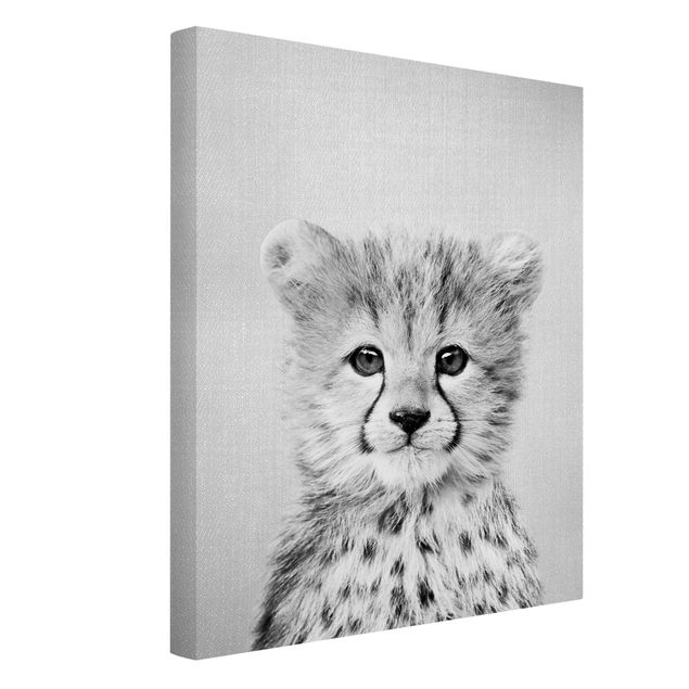 Prints animals Baby Cheetah Gino Black And White