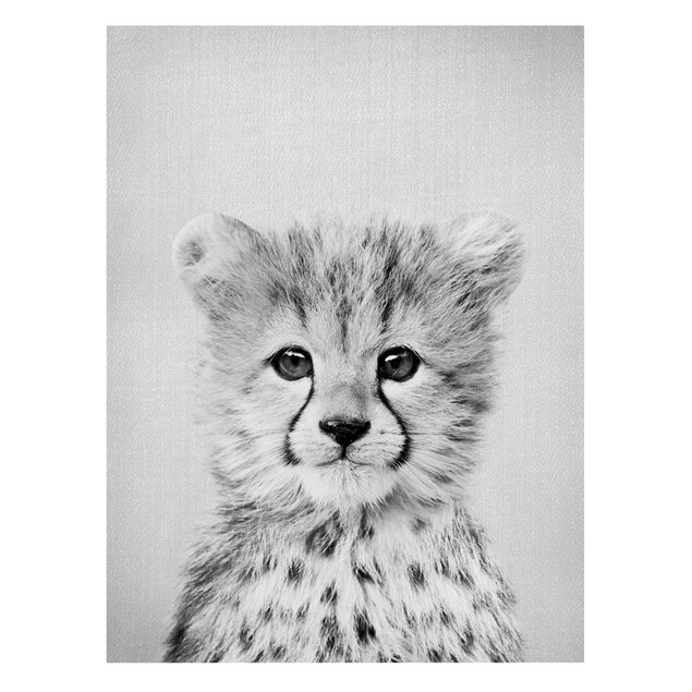 Modern art prints Baby Cheetah Gino Black And White