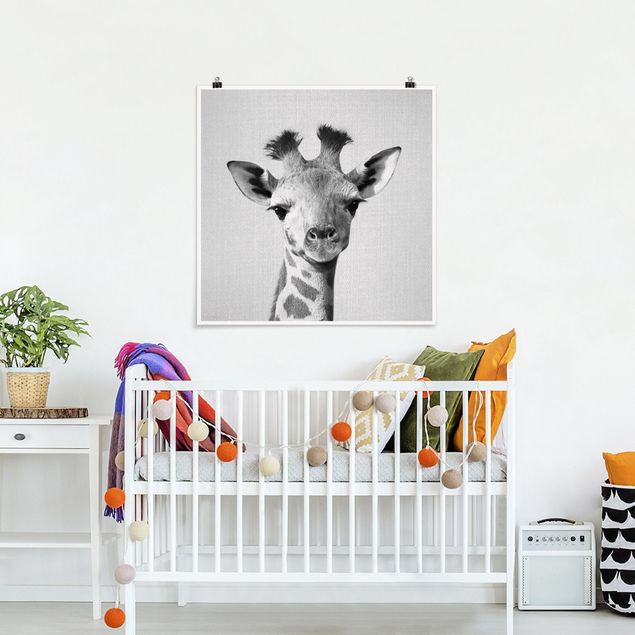 Giraffe print Baby Giraffe Gandalf Black And White