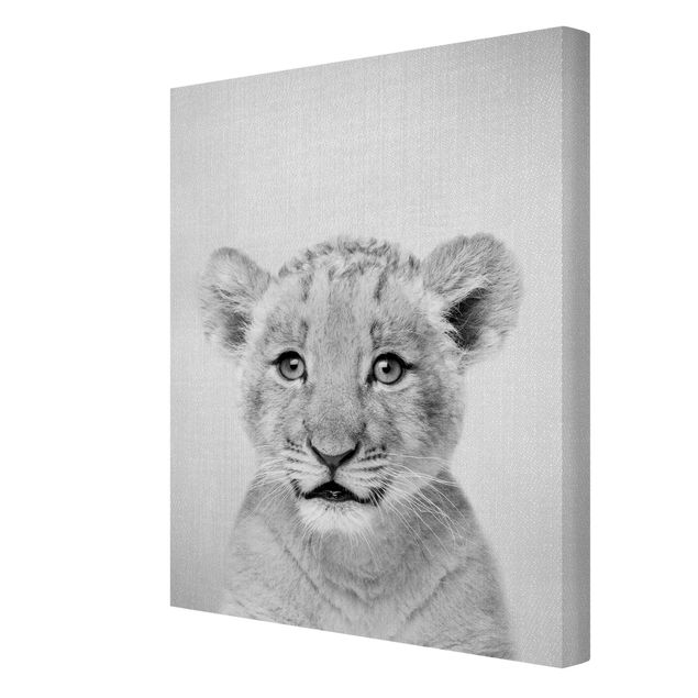 Animal canvas Baby Lion Luca Black And White