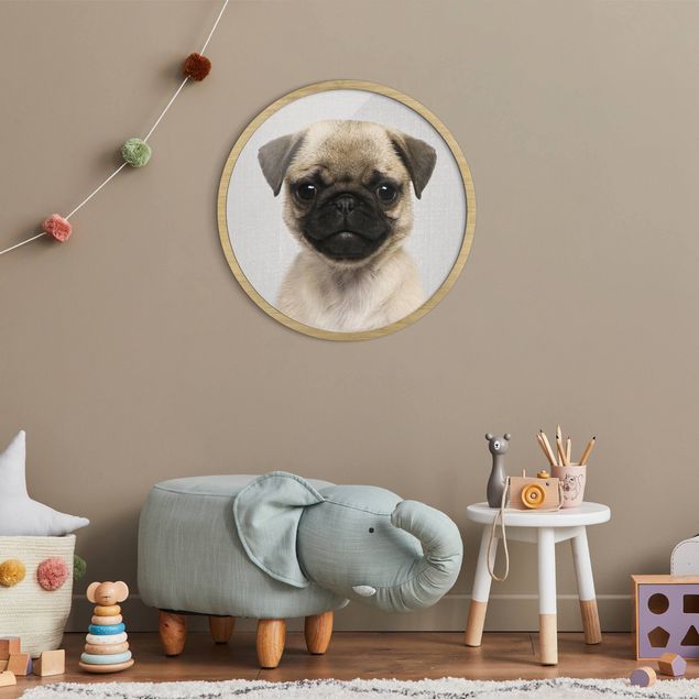 Dog wall art Baby Pug Moritz