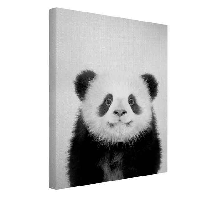 Prints animals Baby Panda Prian Black And White
