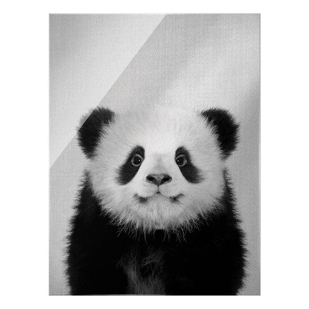 Animal canvas Baby Panda Prian Black And White