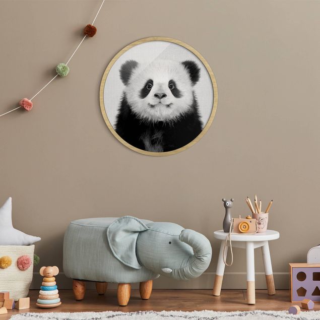 Panda print Baby Panda Prian Black And White