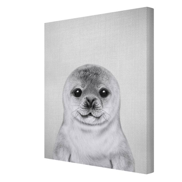 Prints black and white Baby Seal Ronny Black And White