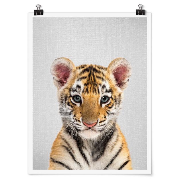 Posters black and white Baby Tiger Thor