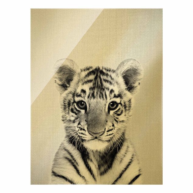 Prints animals Baby Tiger Thor Black And White