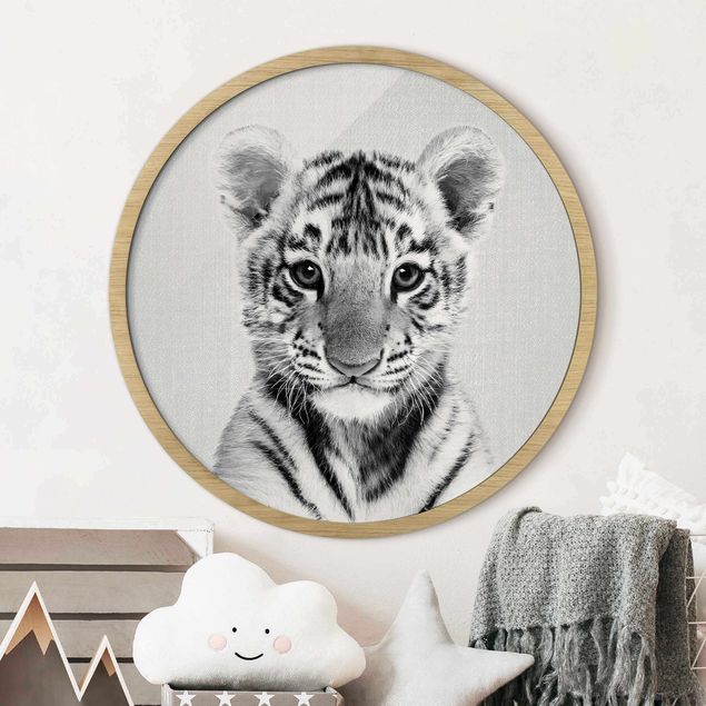 Nursery decoration Baby Tiger Thor Black And White