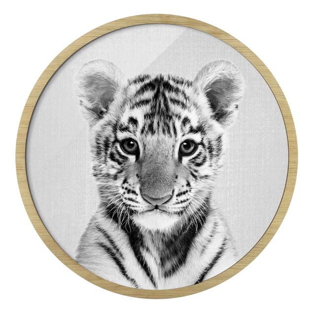 Prints modern Baby Tiger Thor Black And White