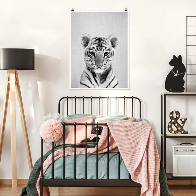 Animal canvas Baby Tiger Thor Black And White