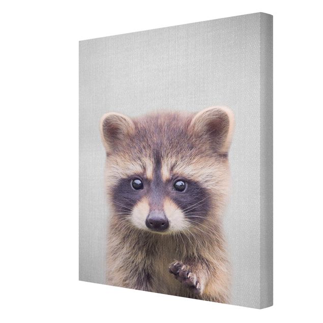 Prints black and white Baby Raccoon Wicky