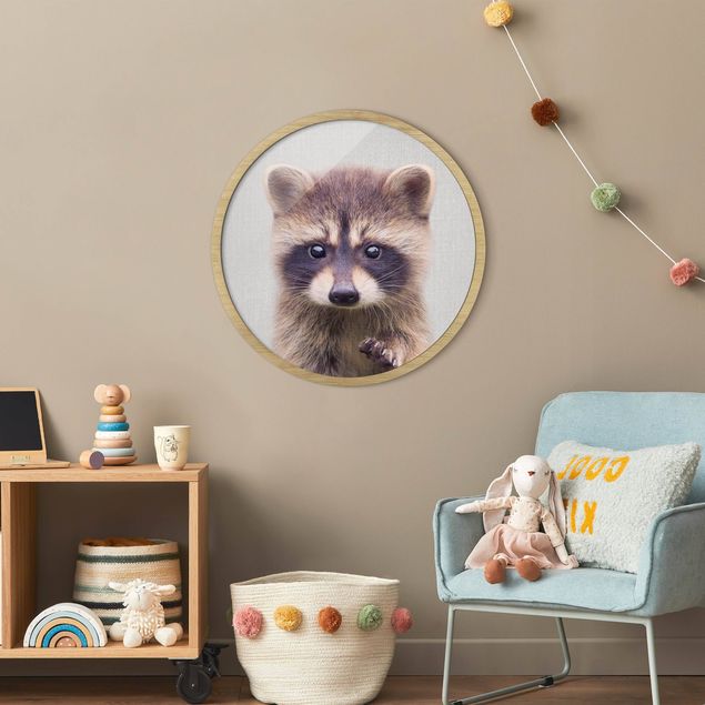 Bear wall art Baby Raccoon Wicky