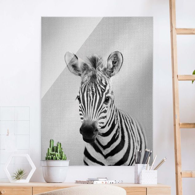 Zebra wall print Baby Zebra Zoey Black And White