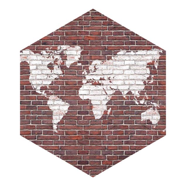 Wallpapers red Brick World Map