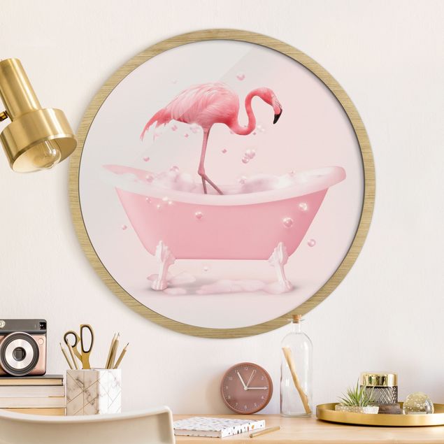 Canvas art Bath Tub Flamingo