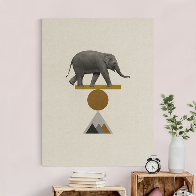 Canvas elefant Art Of Balance Elephant