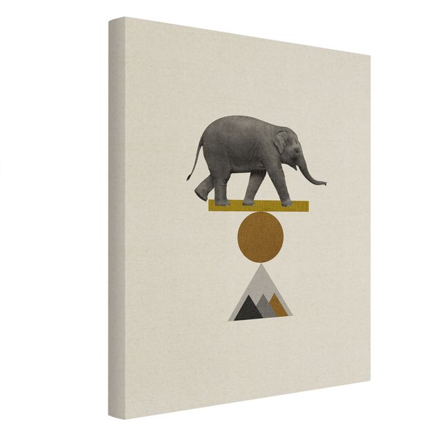 Modern art prints Art Of Balance Elephant