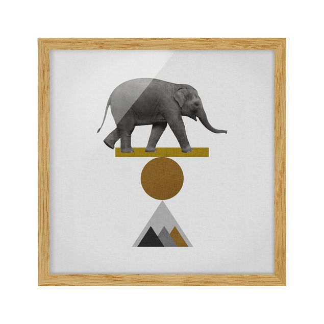 Contemporary art prints Art Of Balance Elephant